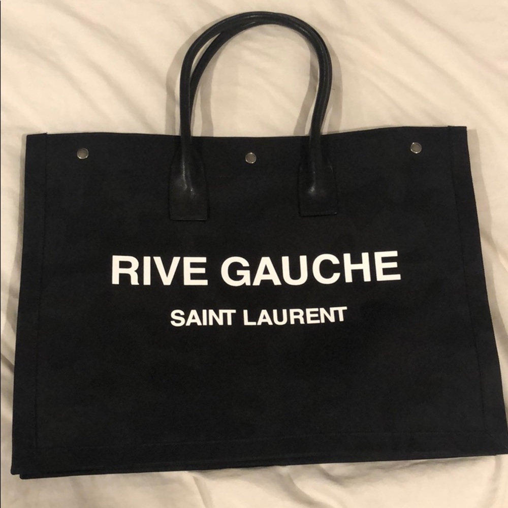 Saint Laurent Noe Cabas tote in black camouflage